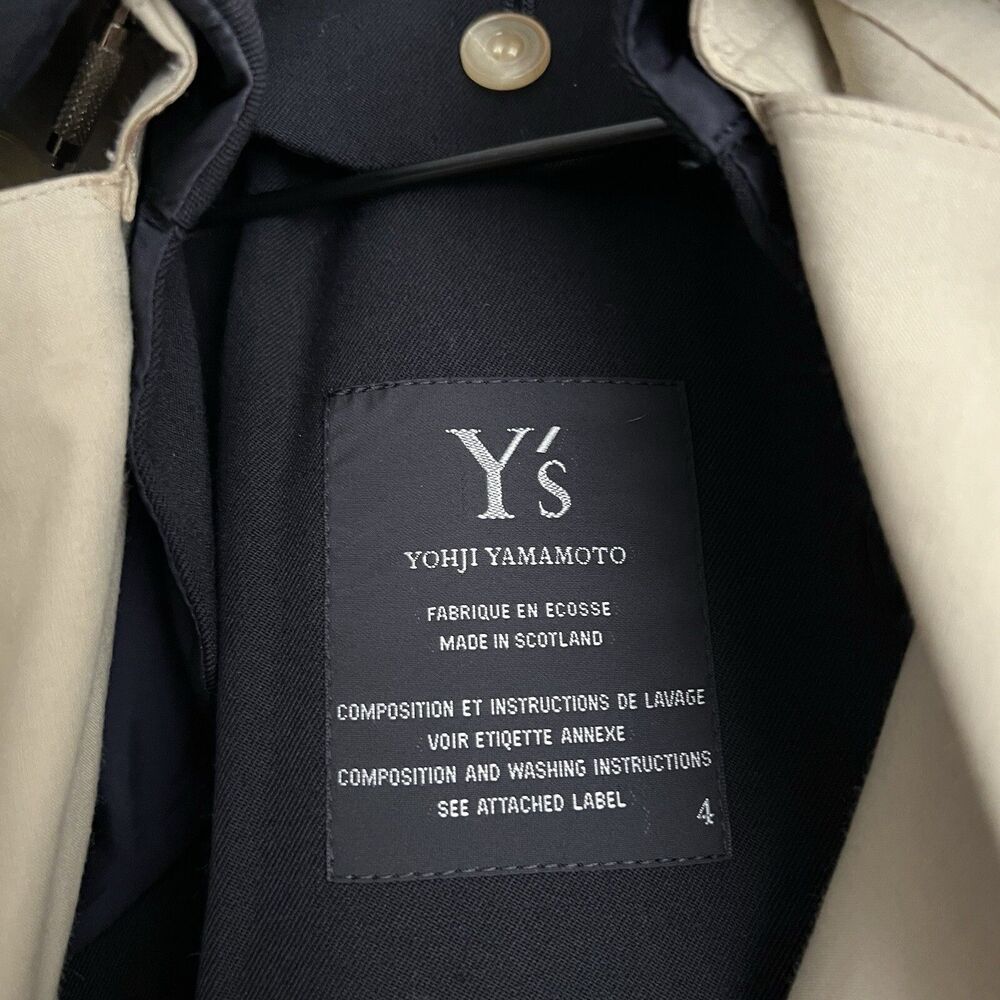 Y's Yohji Yamamoto ARCHIVE Womens Trench Coat Jacket Size 4 Made in Japan - Picture 3 of 10